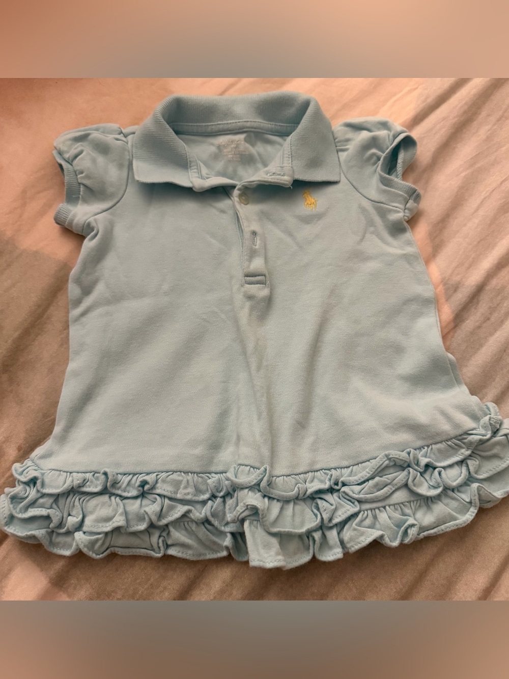 Ralph Lauren | Light Blue Ruffle Hem dress